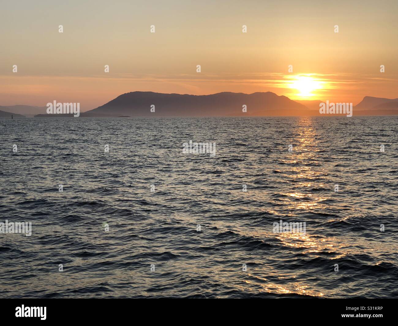 Sonnenuntergang am Lake Tahoe Stockfoto