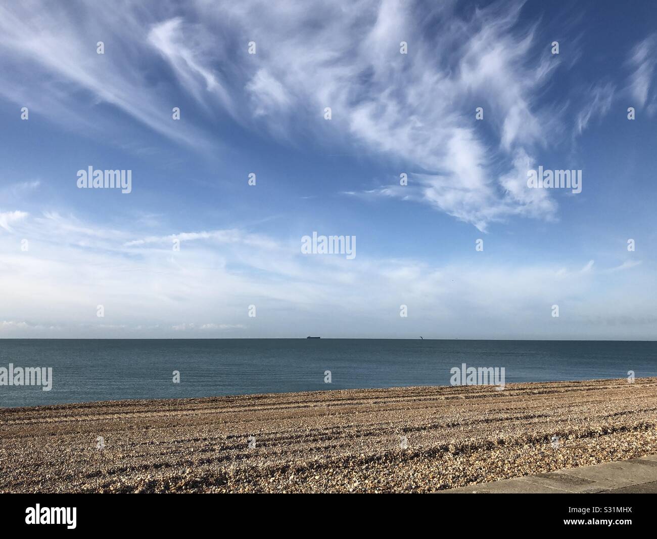 Seaford Strand im Herbst Stockfoto