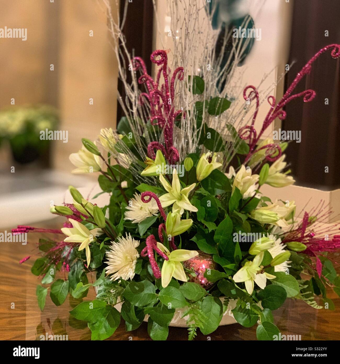 Blumen im Borgata Hotel Casino & Spa, Atlantic City, New Jersey, United States Stockfoto