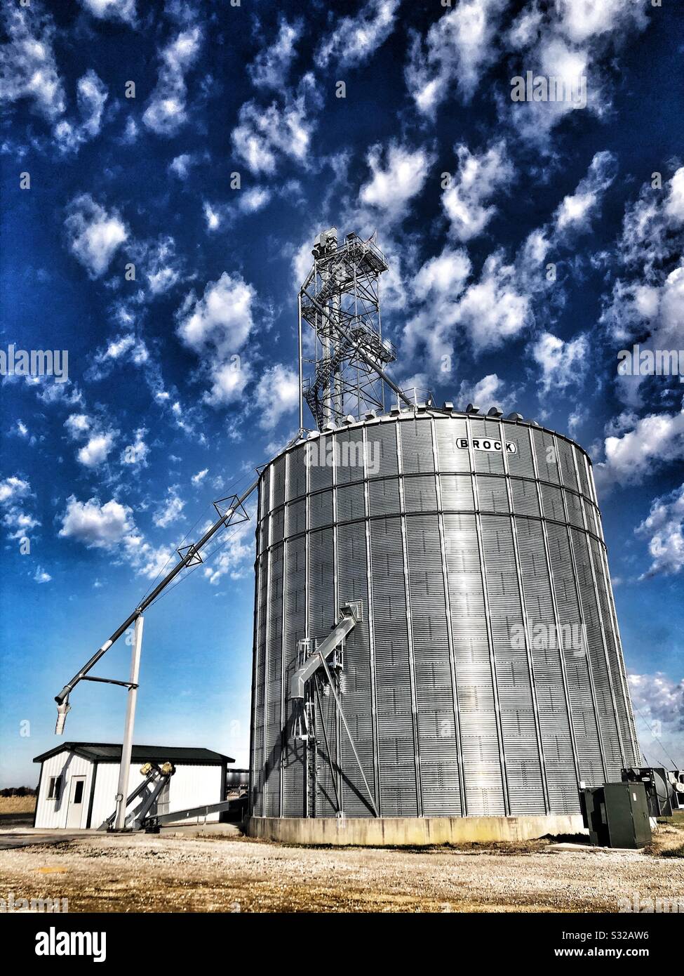 Dunn Brothers Grain bin Frankfort, IN Stockfoto