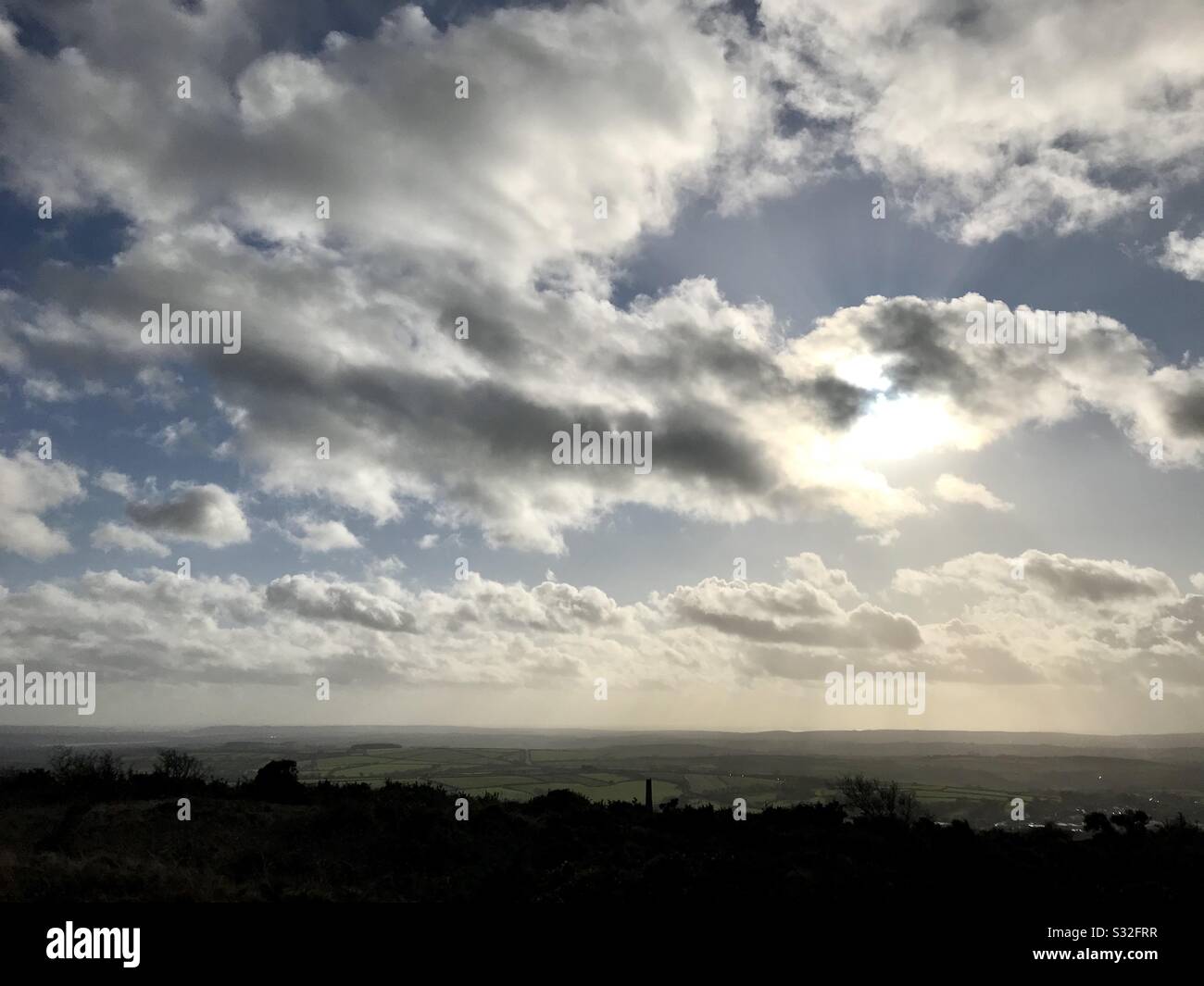 Januar Sunshine Views Stockfoto