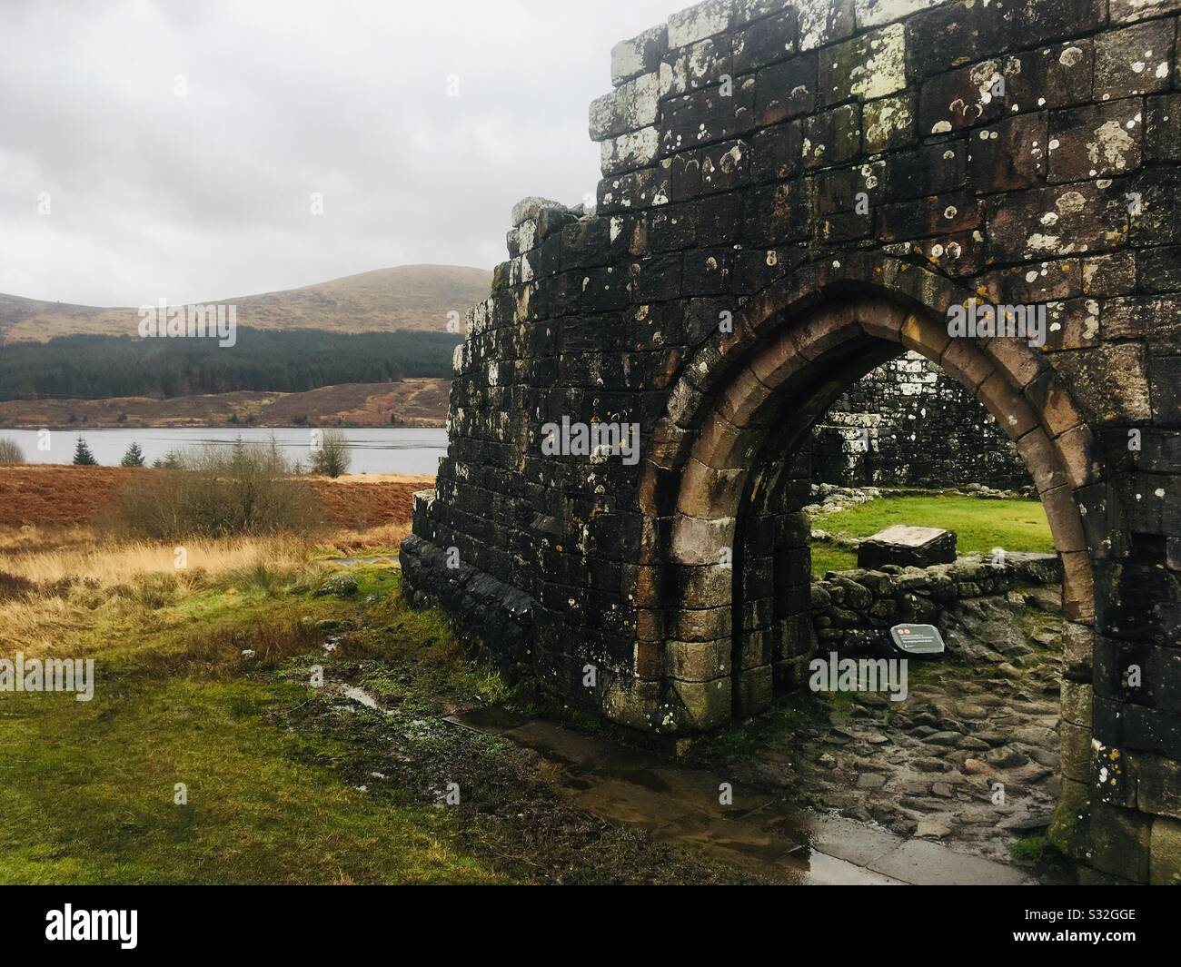 Castle Doon neben Loch Doon, Carrick, Ayrshire, Schottland Stockfoto