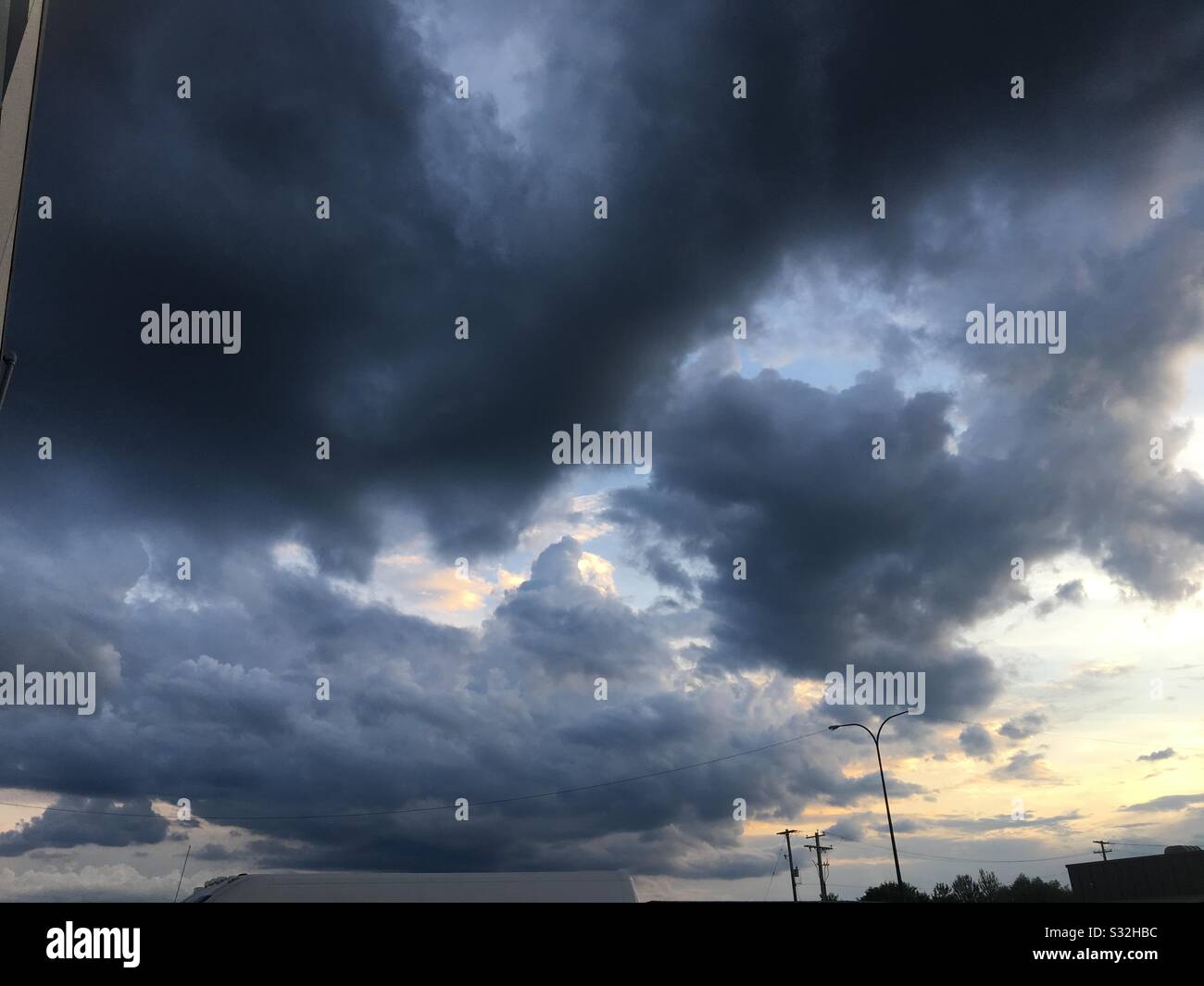 Dunkle Wolken Stockfoto