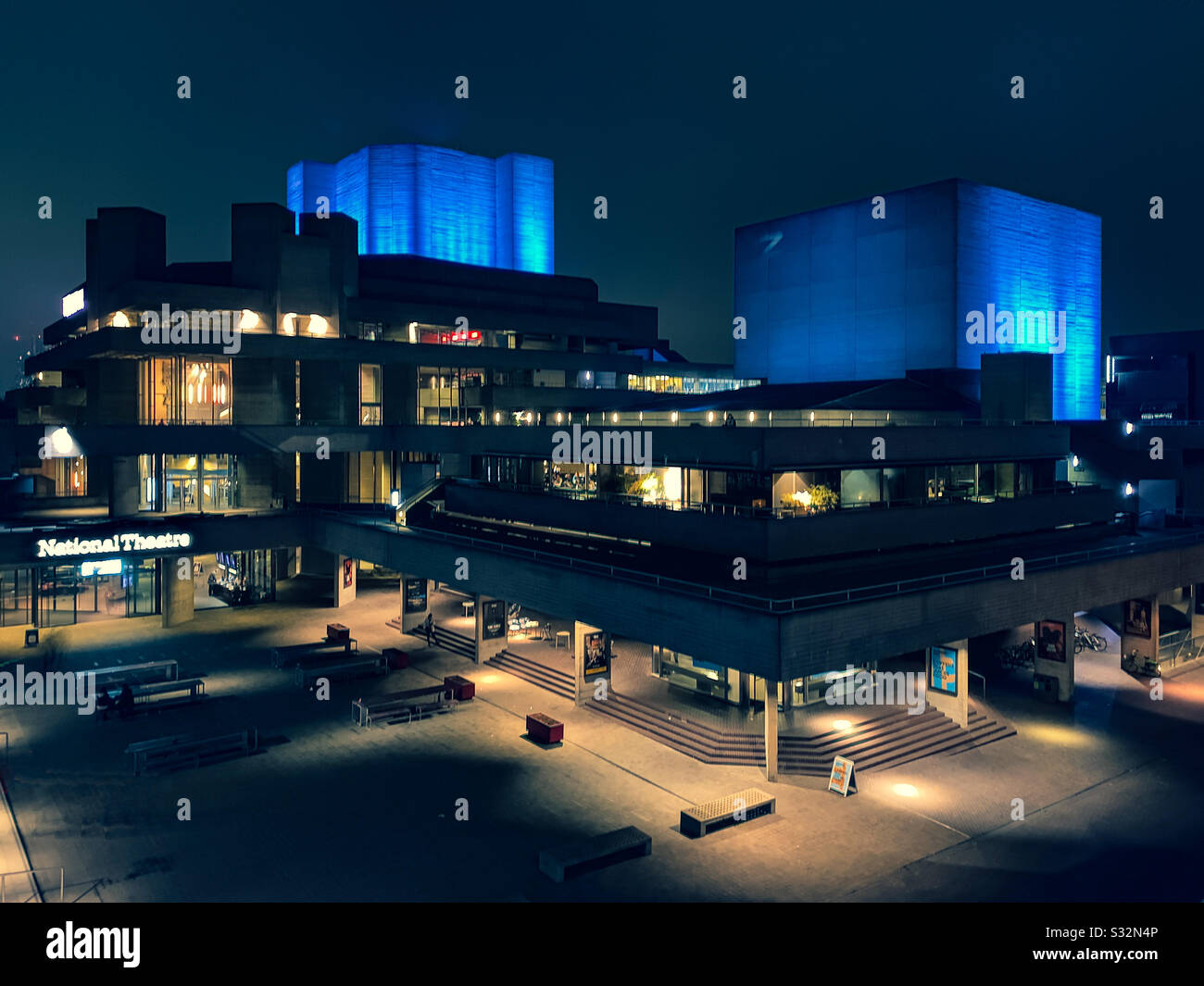 Das Nationaltheater an der Londoner Southbank Stockfoto