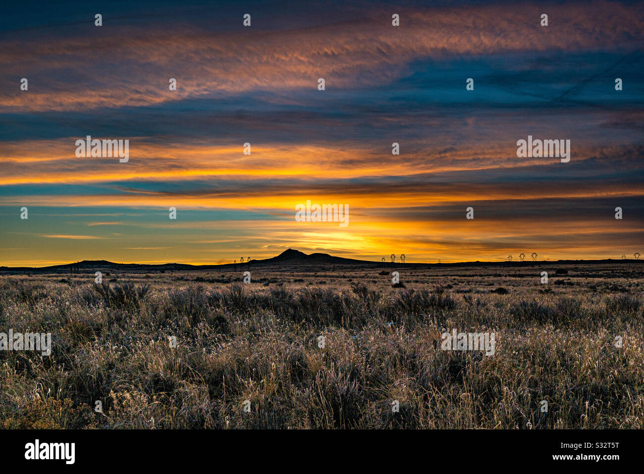 Vulkan Sonnenuntergang Stockfoto