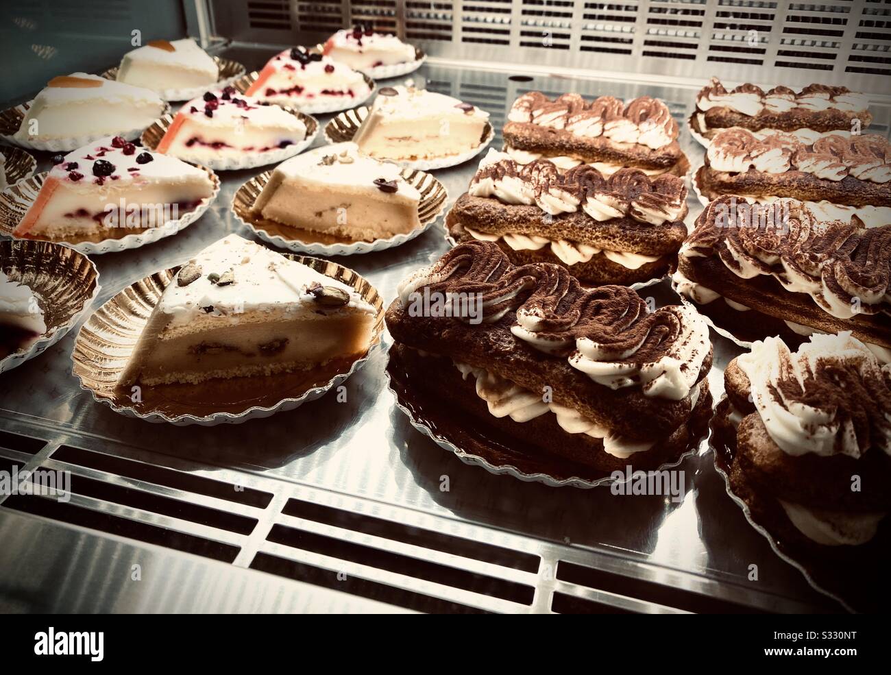 Köstlichen Mixkuchen aus nächster Nähe Stockfoto