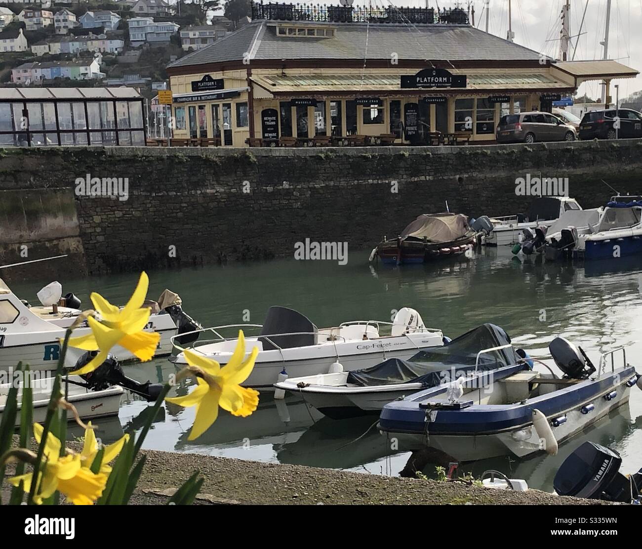 Frühling in der Luft bei Dartmouth - Smartphone-aufgenommenes Stockfoto