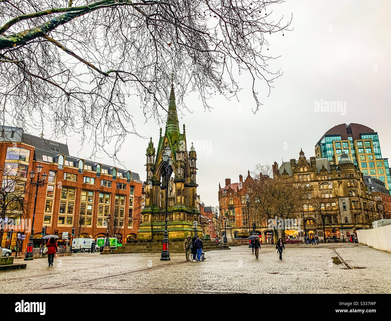 Albert Square in Manchester Stockfoto