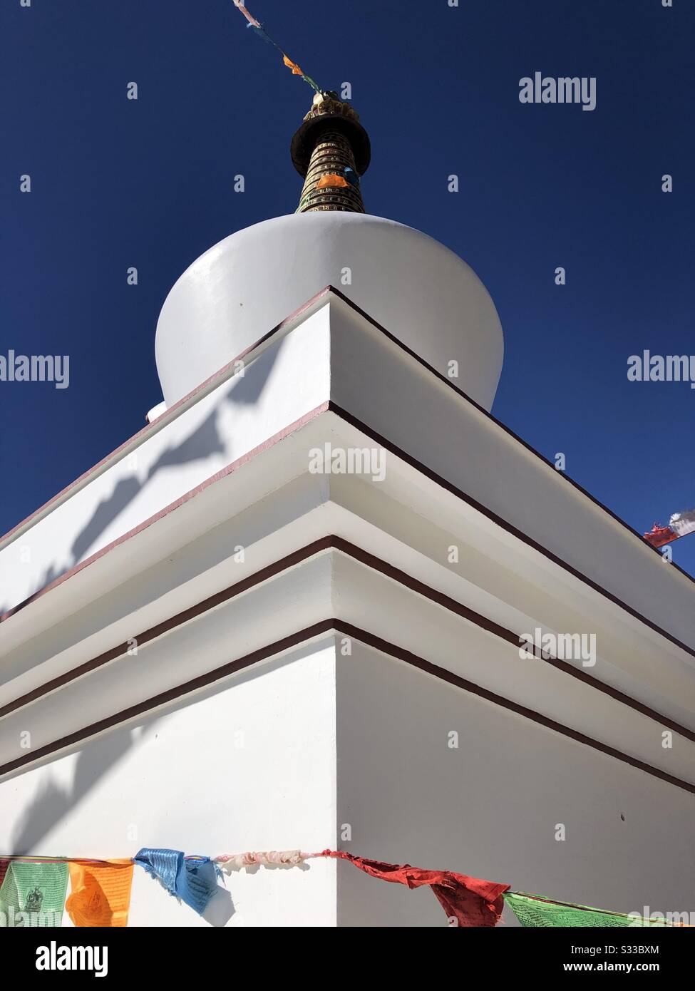 Stupa im Himalaya-Gebirge, Nepal. Stockfoto