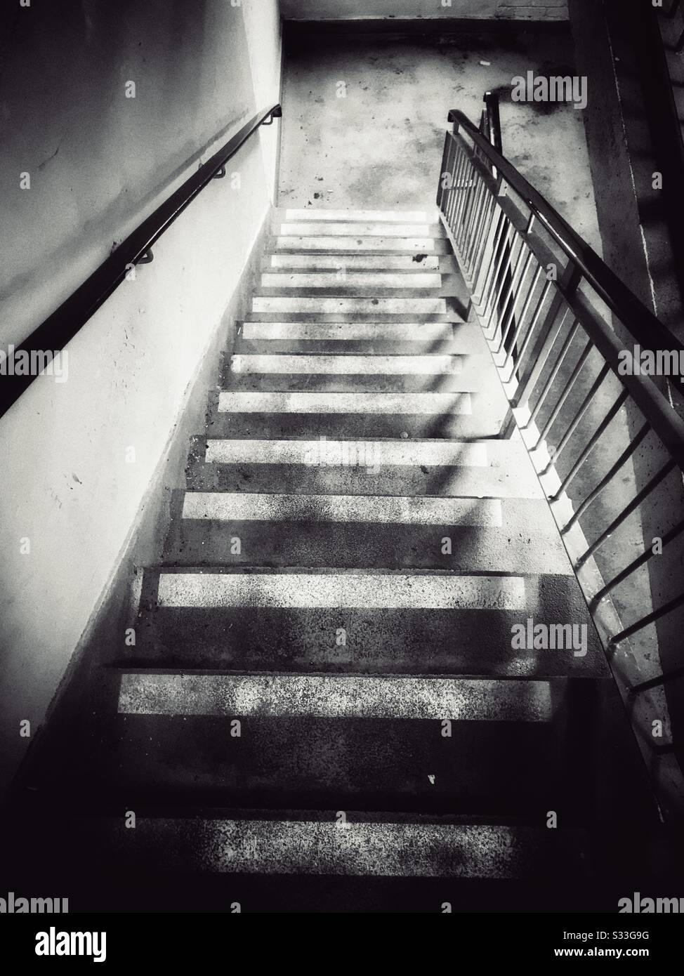 Parkhaus Treppe Stockfoto