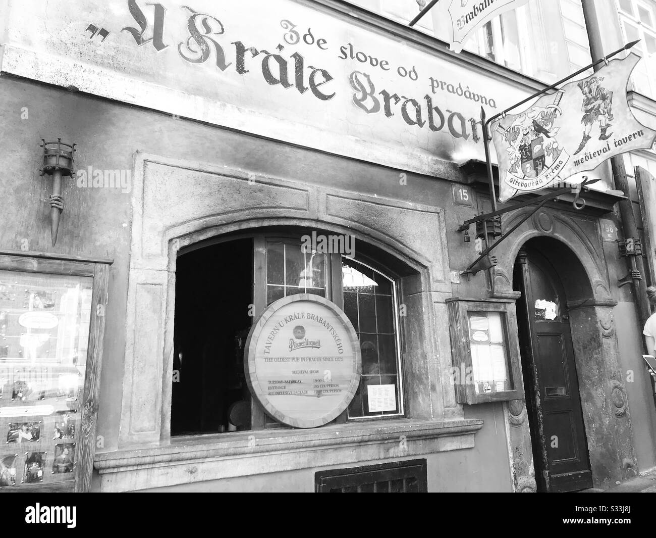 Die älteste Kneipe in Prag, eine Medievil Taverne Stockfoto