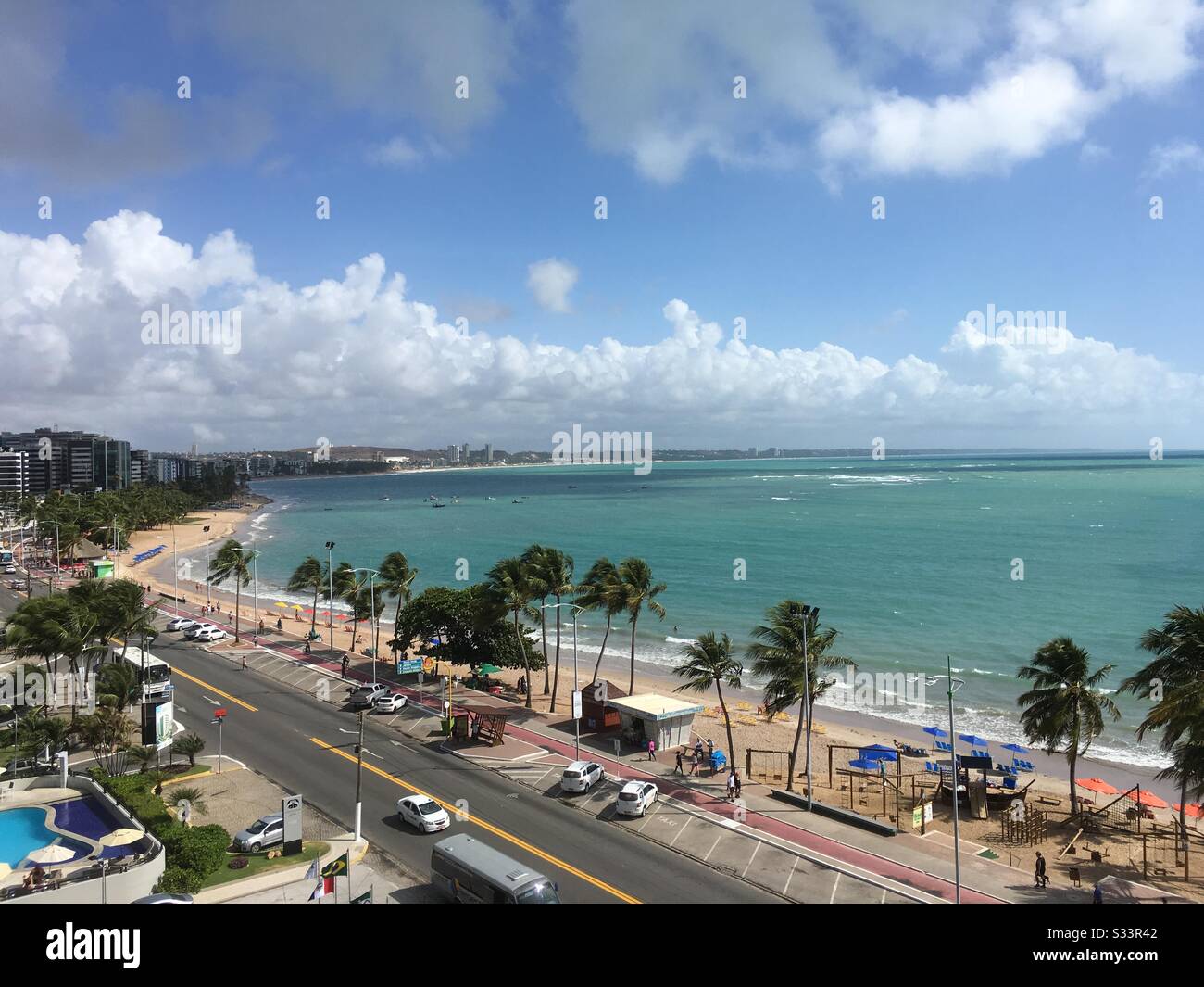 Praia de Ponta Verde, Maceió, Alagoas, Brasilien Stockfoto