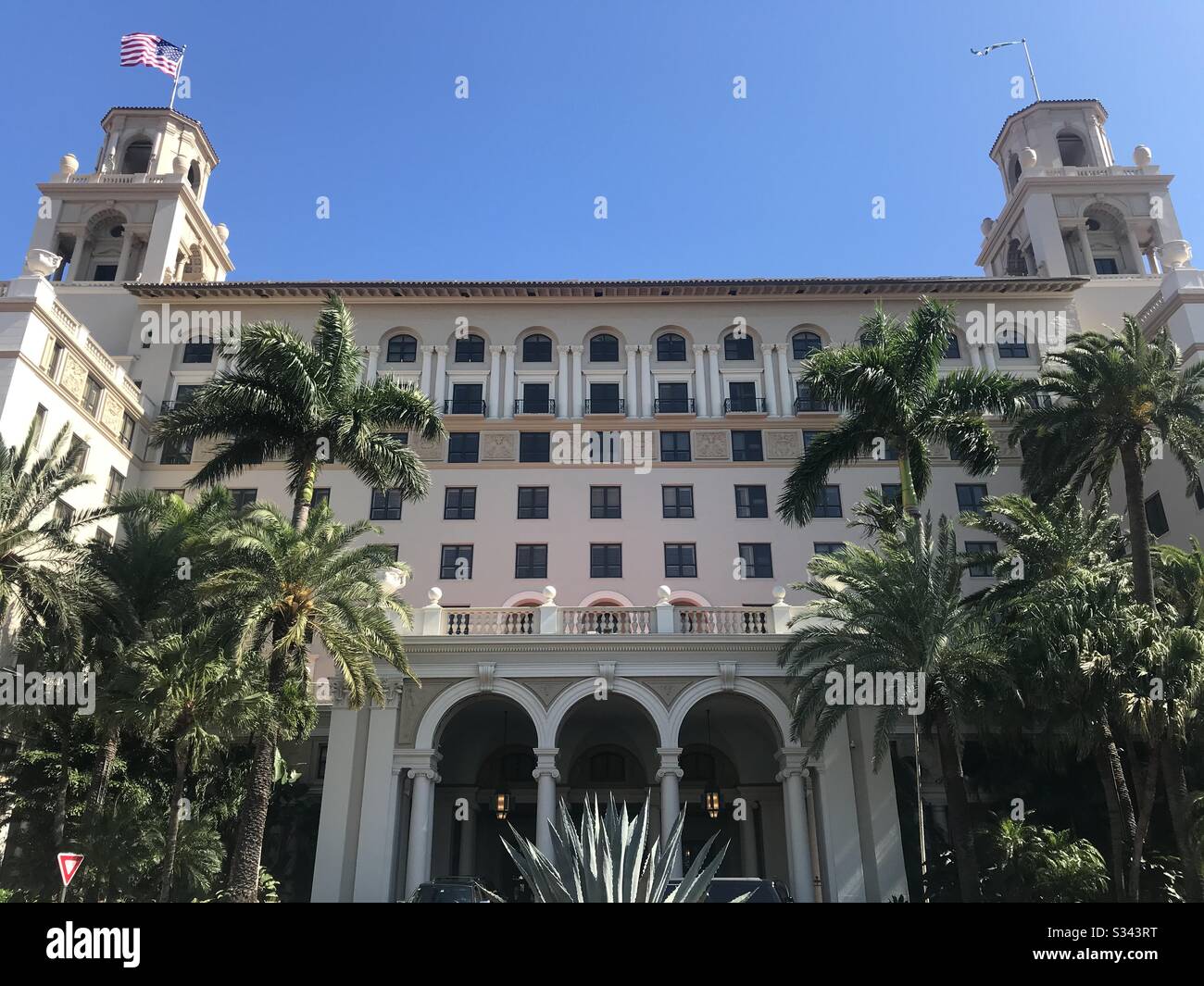 Das Breakers Hotel Palm Beach - Smartphone-aufgenommenes Stockfoto