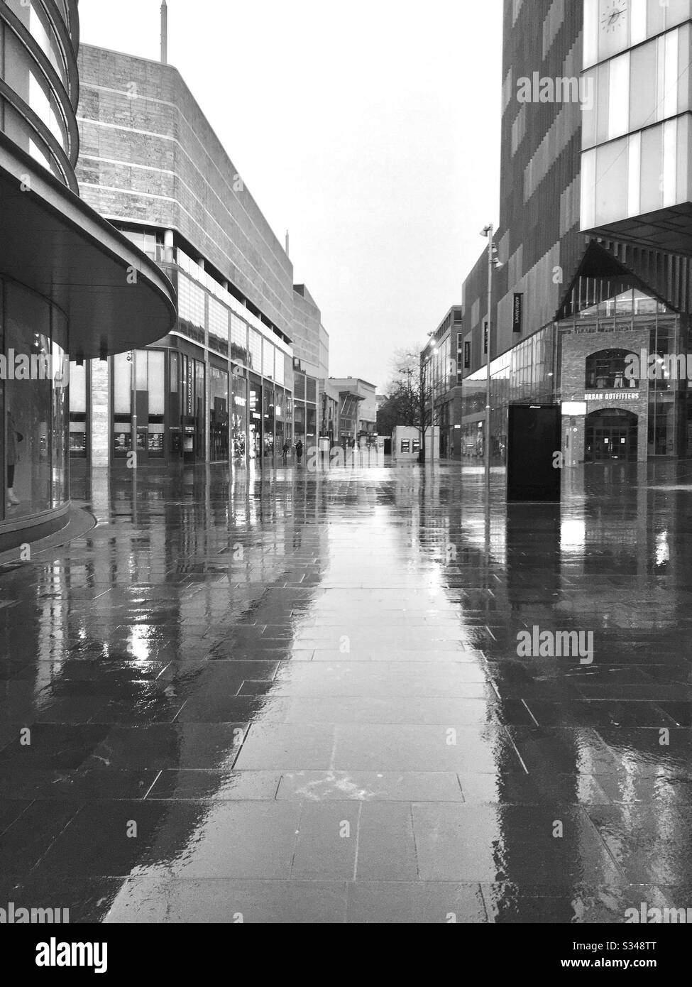 Leeres Einkaufszentrum Liverpool One Stockfoto