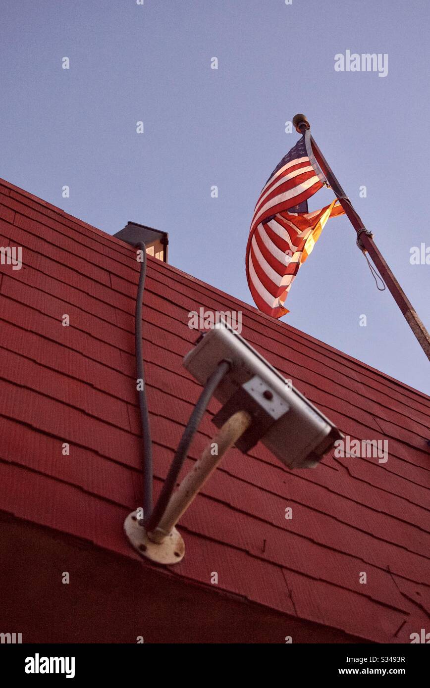 Amerikanische Überwachung Stockfoto