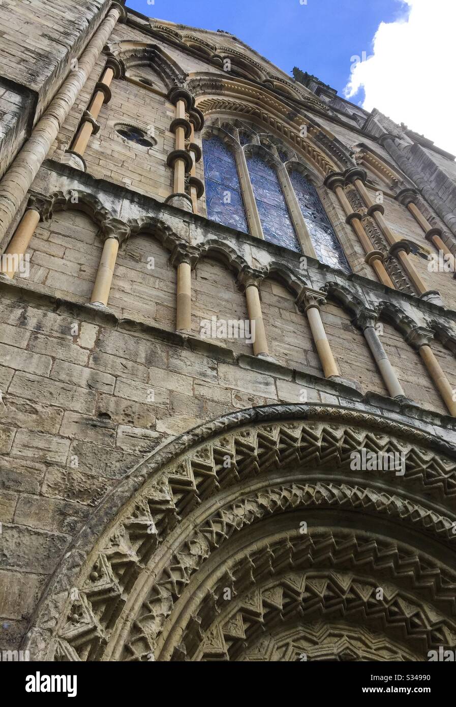 Blick auf Selby Abbey in Yorkshire Stockfoto