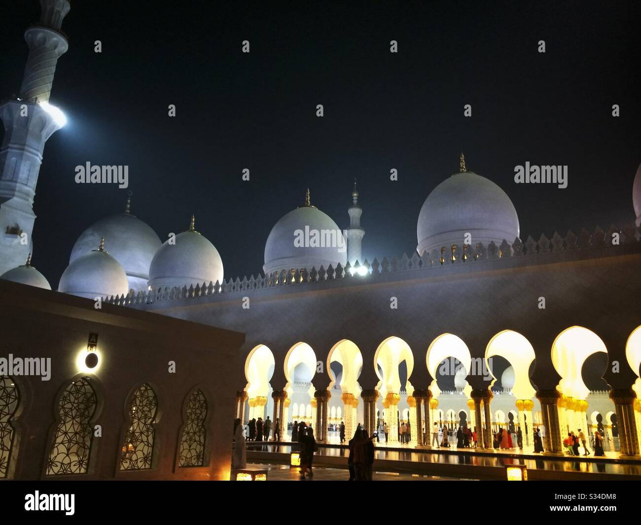 Vereinigte Arabische Emirate, Abu Dhabi, Scheich Zayed Grand Moschee Stockfoto