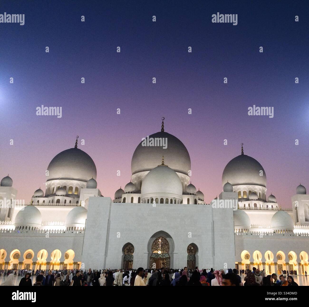 Vereinigte Arabische Emirate, Abu Dhabi, Scheich Zayed Grand Moschee Stockfoto
