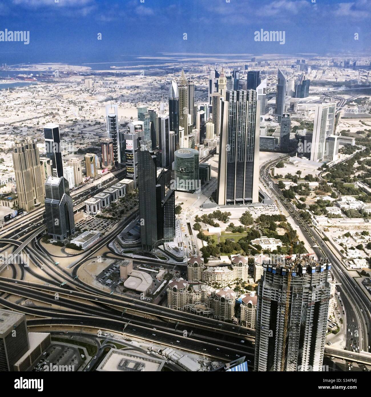 Vereinigte Arabische Emirate, Dubai - Smartphone-aufgenommenes Stockfoto
