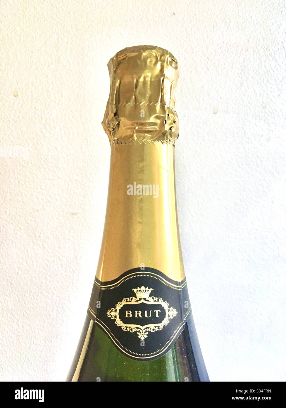 Brut Cava Flasche Stockfoto
