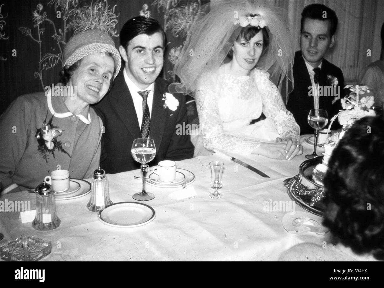 Vintage-Hochzeitsempfang Stockfoto