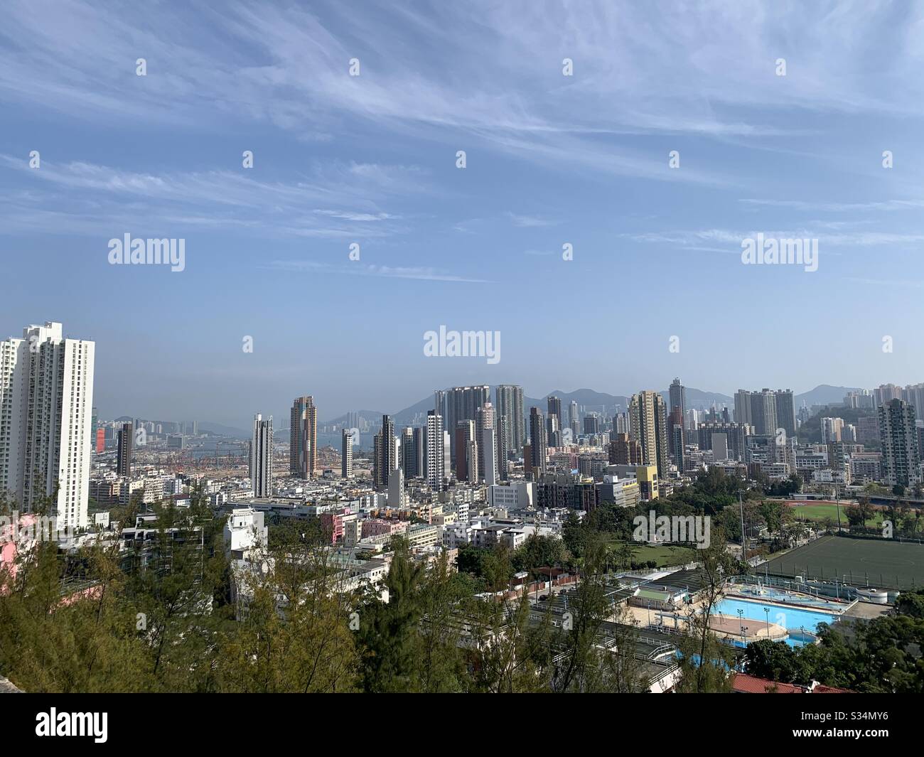Blick auf die Stadt Hongkong Stockfoto