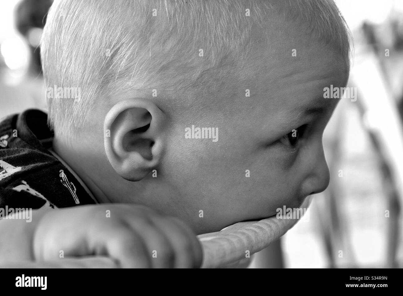 Black & White Boy Stockfoto