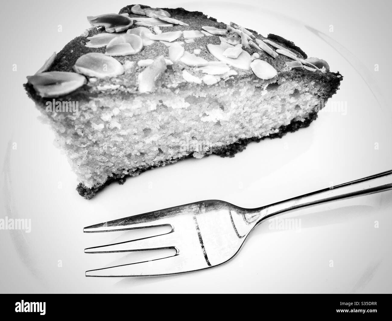 Hausgemachter Mandelkuchen Stockfoto