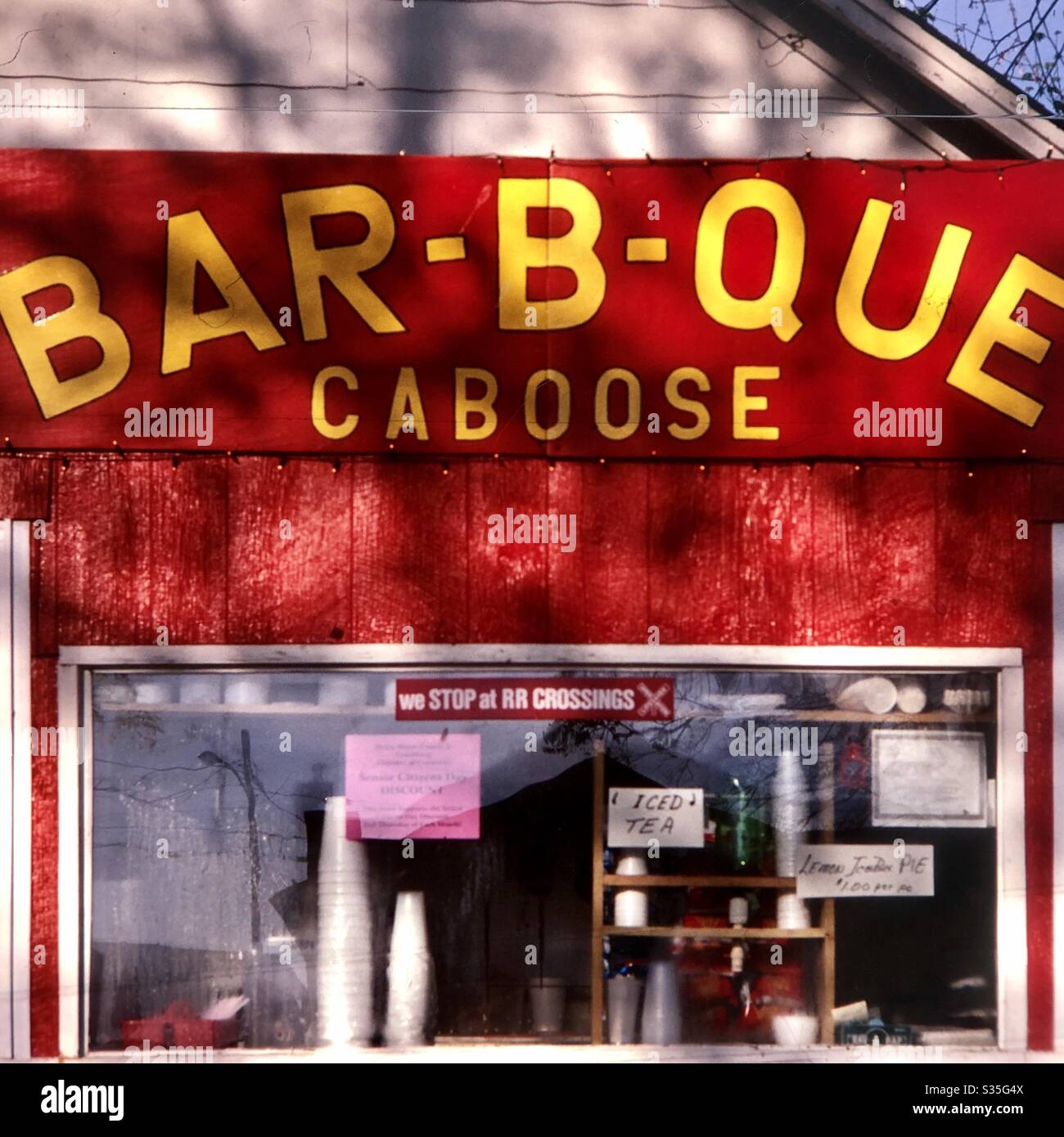 BBQ Take Out Stand in Tennessee Stockfoto