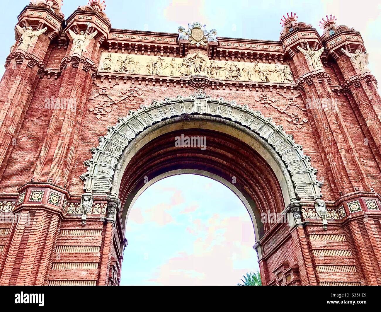 Triumphbogen Barcelona Spanien Stockfoto