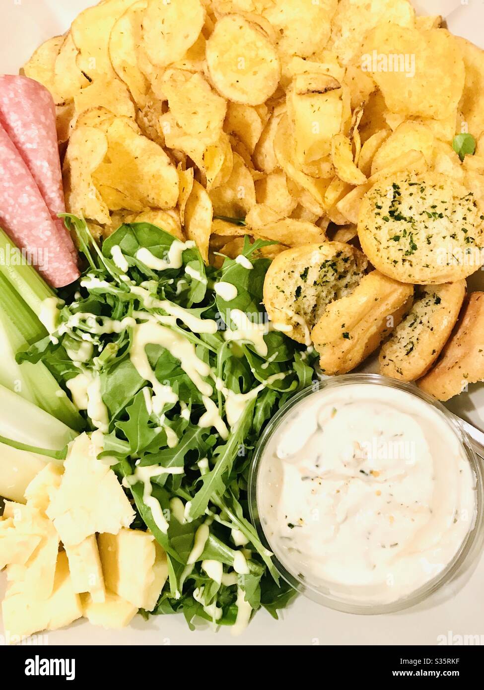 Gemischt essen Platter Stockfoto