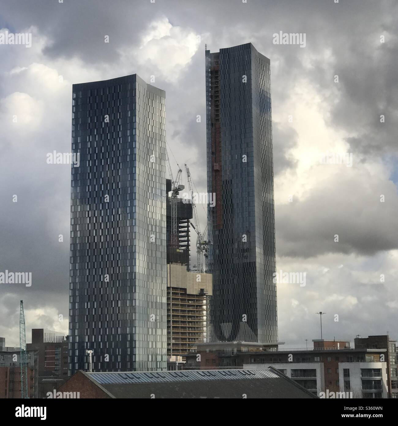 Deansgate Square West Tower, Deansgate Locks Stockfoto