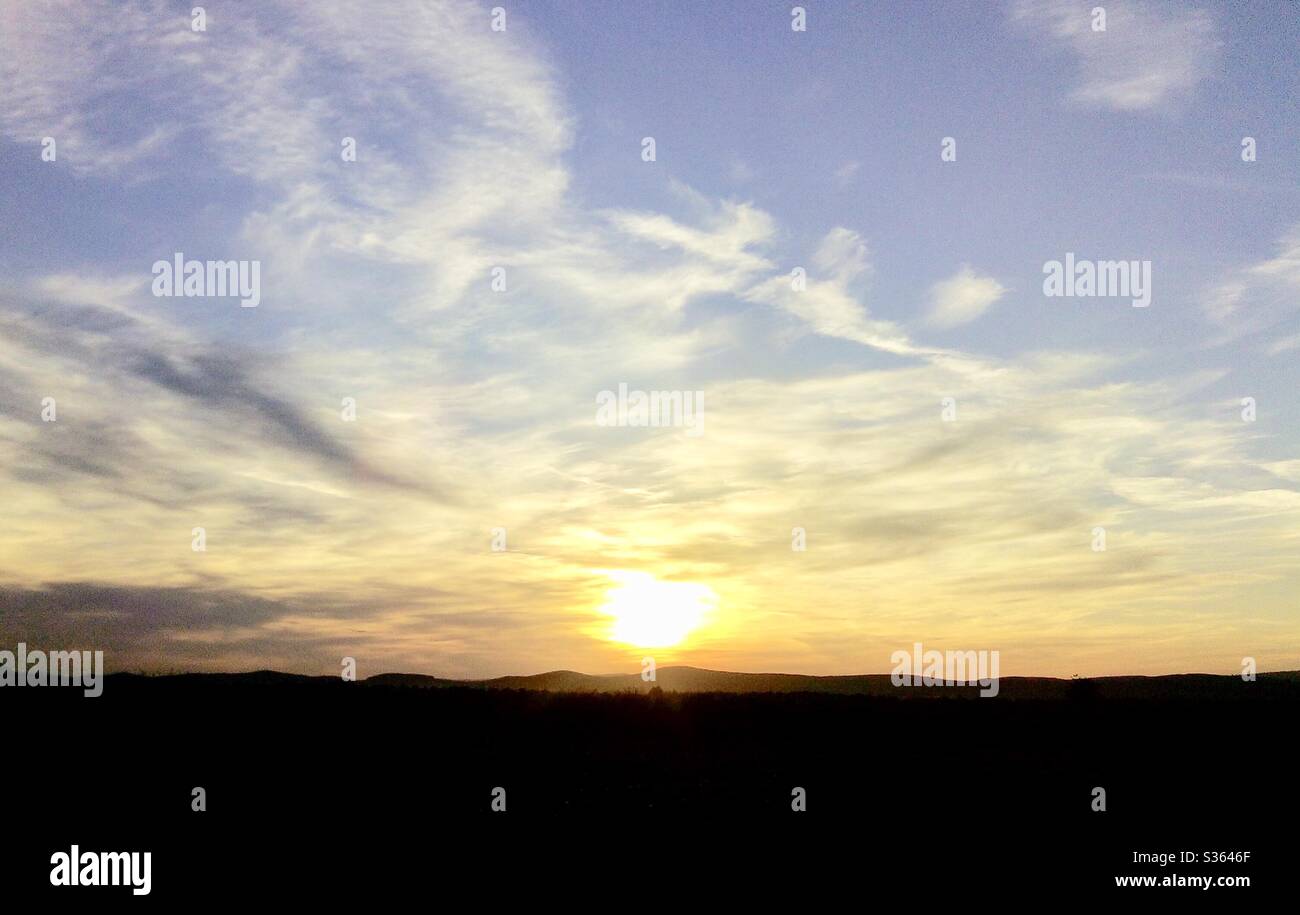 Transsilvanische Sonnenuntergang Stockfoto
