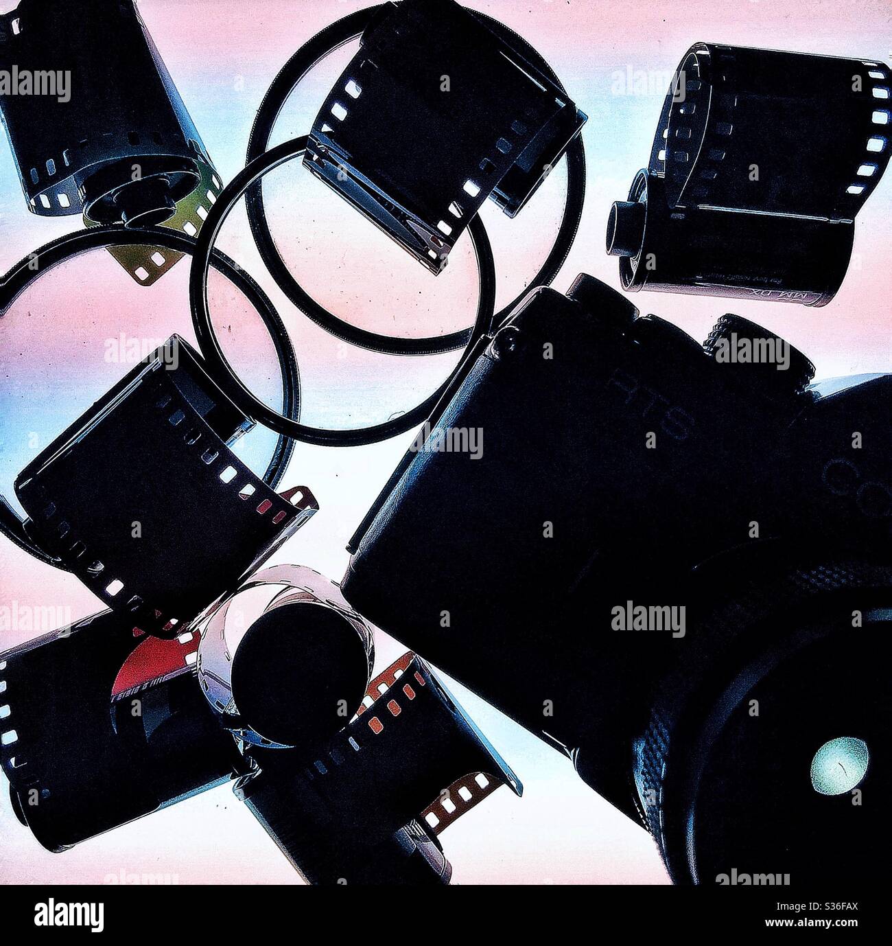 Analoge Fotografie - Smartphone-aufgenommenes Stockfoto Analoge Fotografie - Smartphone-aufgenommenes Stockfoto