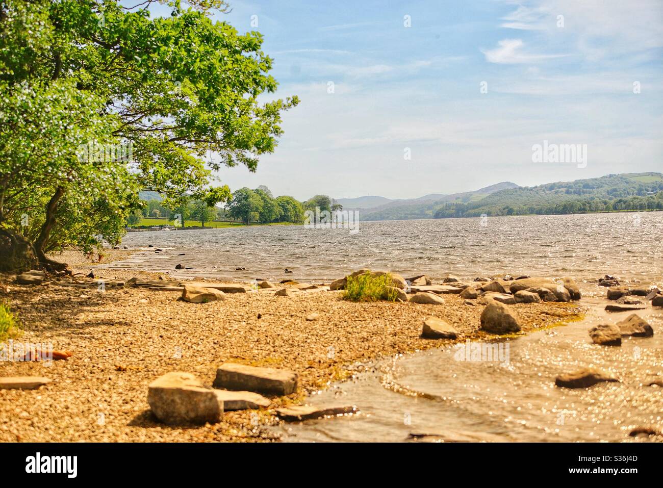 Lake coniston im Lake District in Cumbria Stockfoto