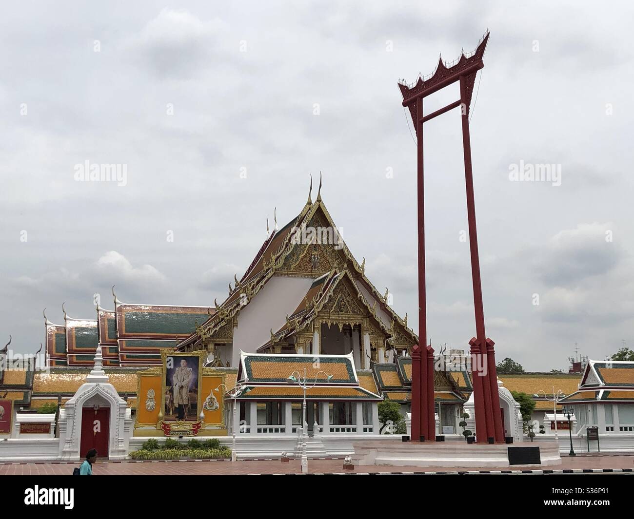 Wat Su Thhad und Giant Swing, Bangkok, Thailand Stockfoto