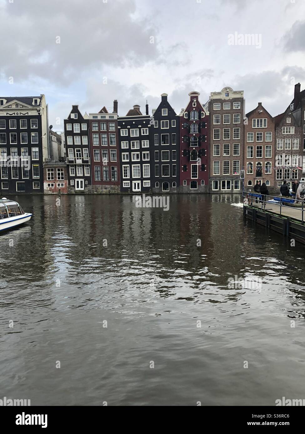 Amsterdam-Häuser Stockfoto