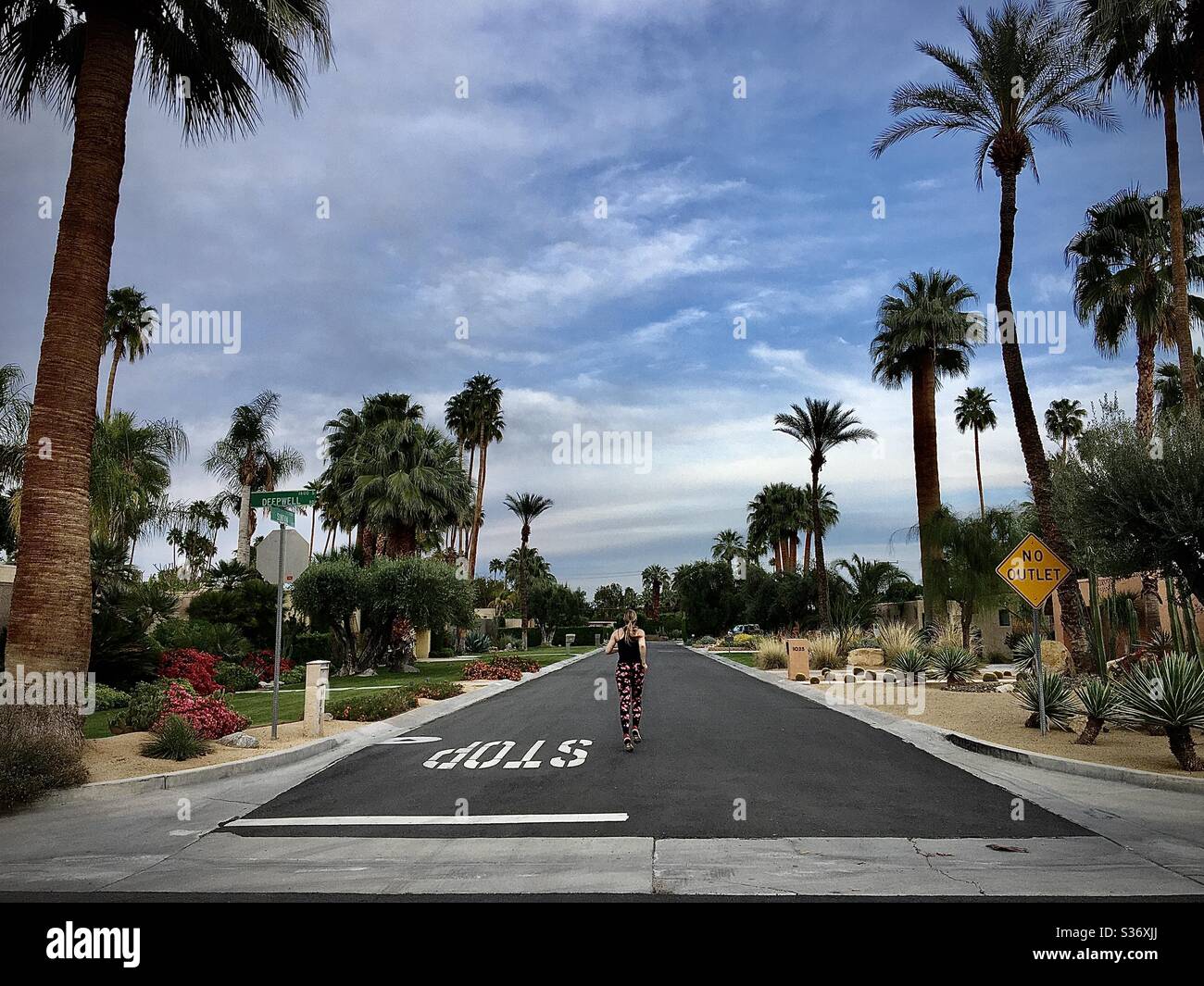 Hört nicht auf. Palm Springs CA April 2020 Stockfoto