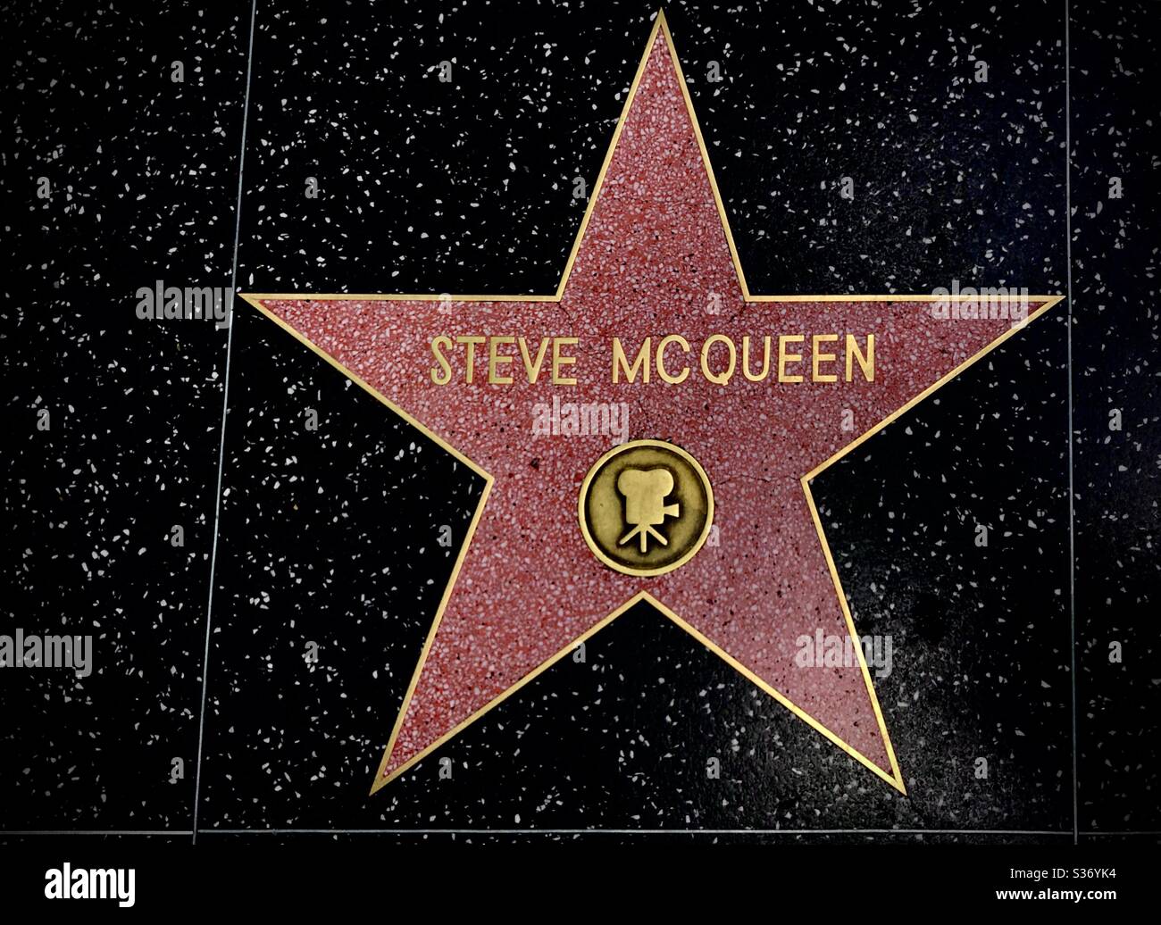 Hollywood, Kalifornien/USA. August 2019. Der Star des Schauspielers Steve McQueen auf dem Walk of Fame. Stockfoto