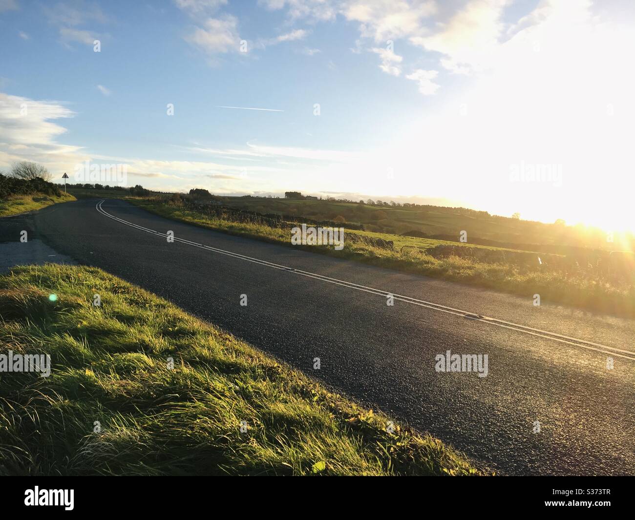 Straße durch die Yorkshire Dales, Großbritannien Stockfoto