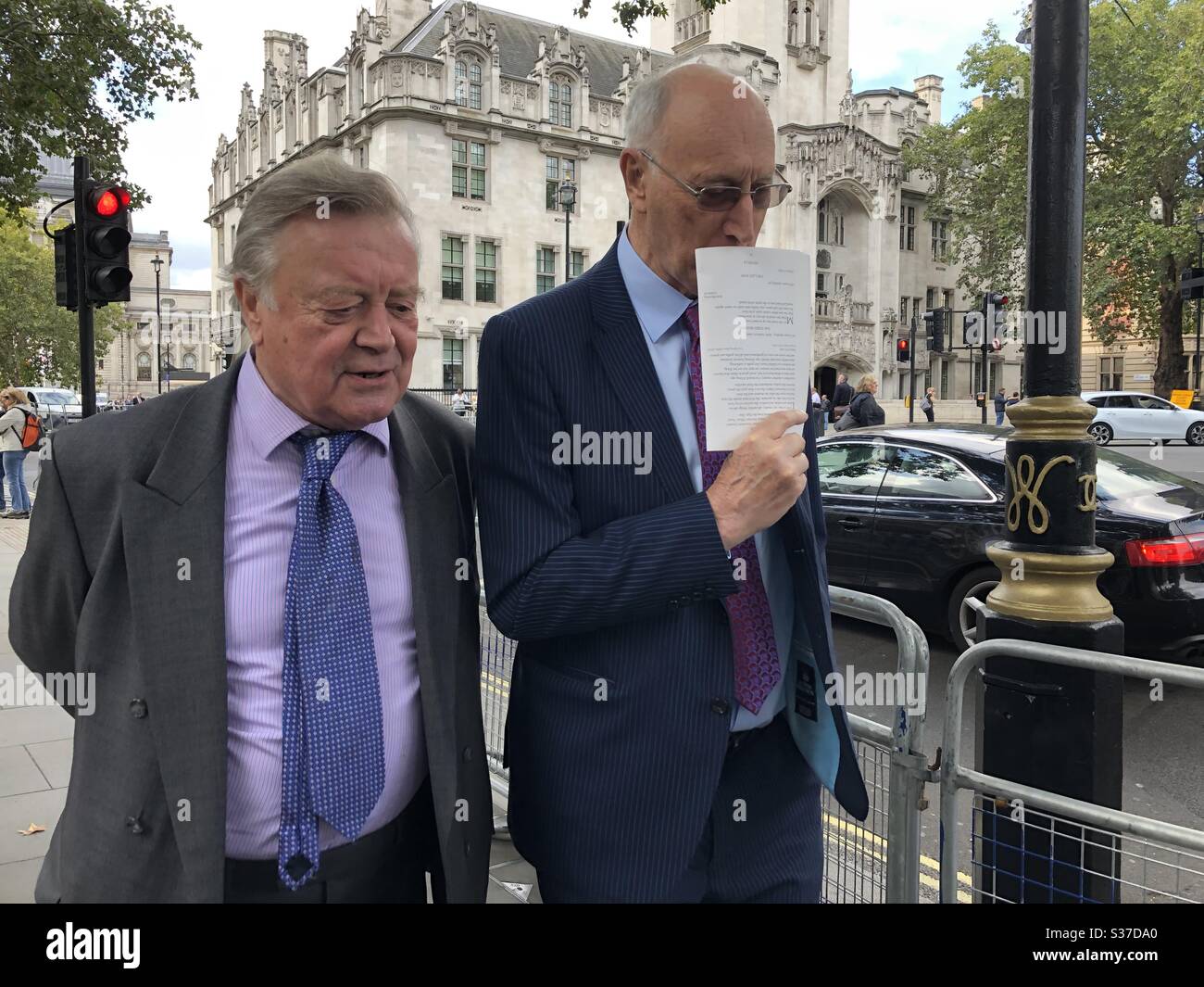 Ehemaliger Schatzkanzler und ehemaliger Unterhausvater Ken Clarke. Stockfoto