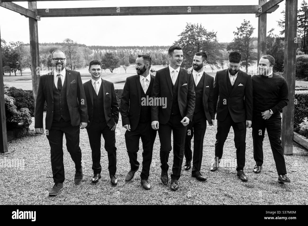 Bräutigam Männer der Hochzeit Stockfoto