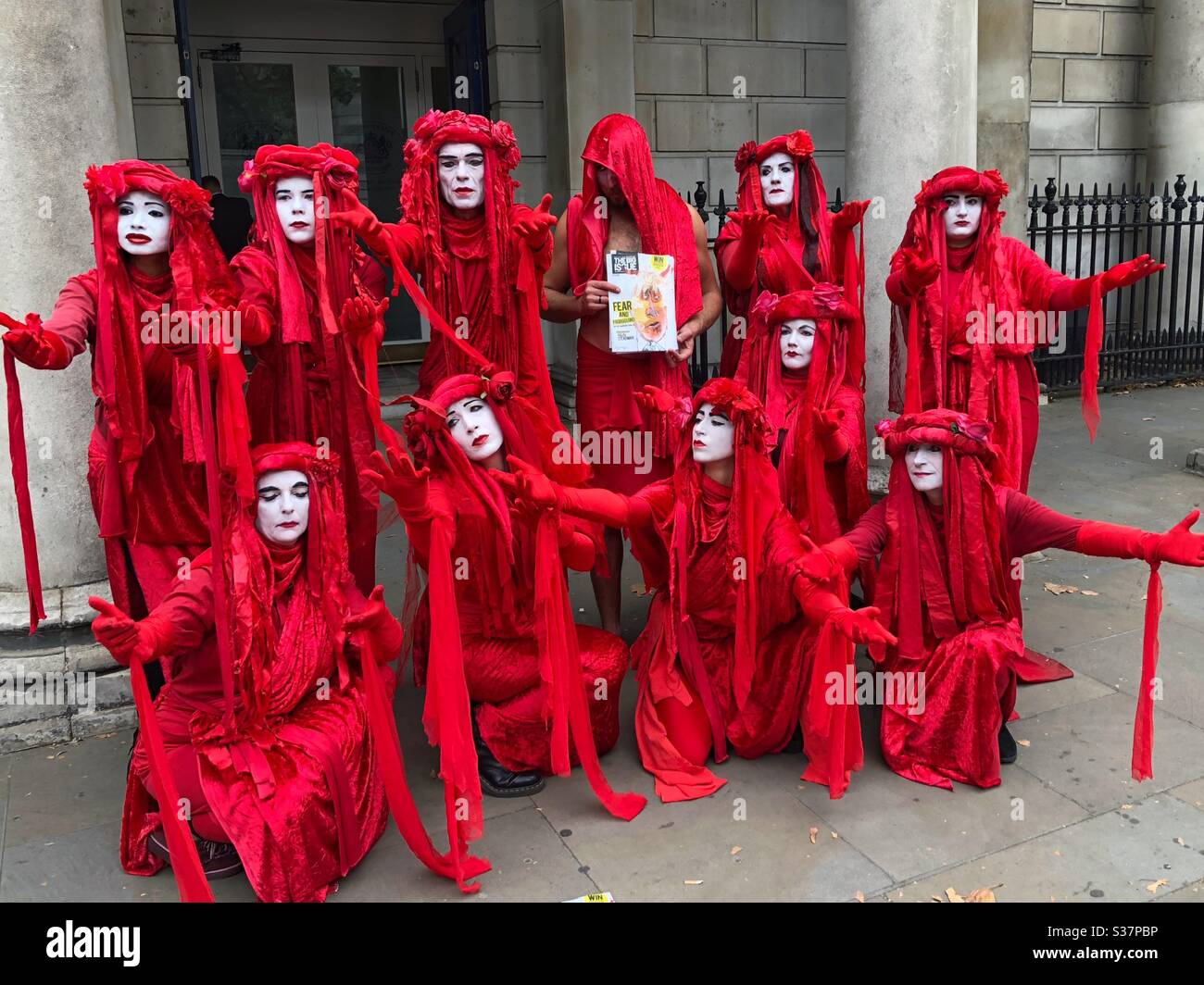 Klima-Notfälle Demonstranten im Zentrum von London Stockfoto