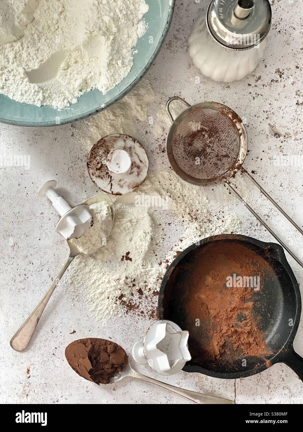 Zuhause backen Stockfoto