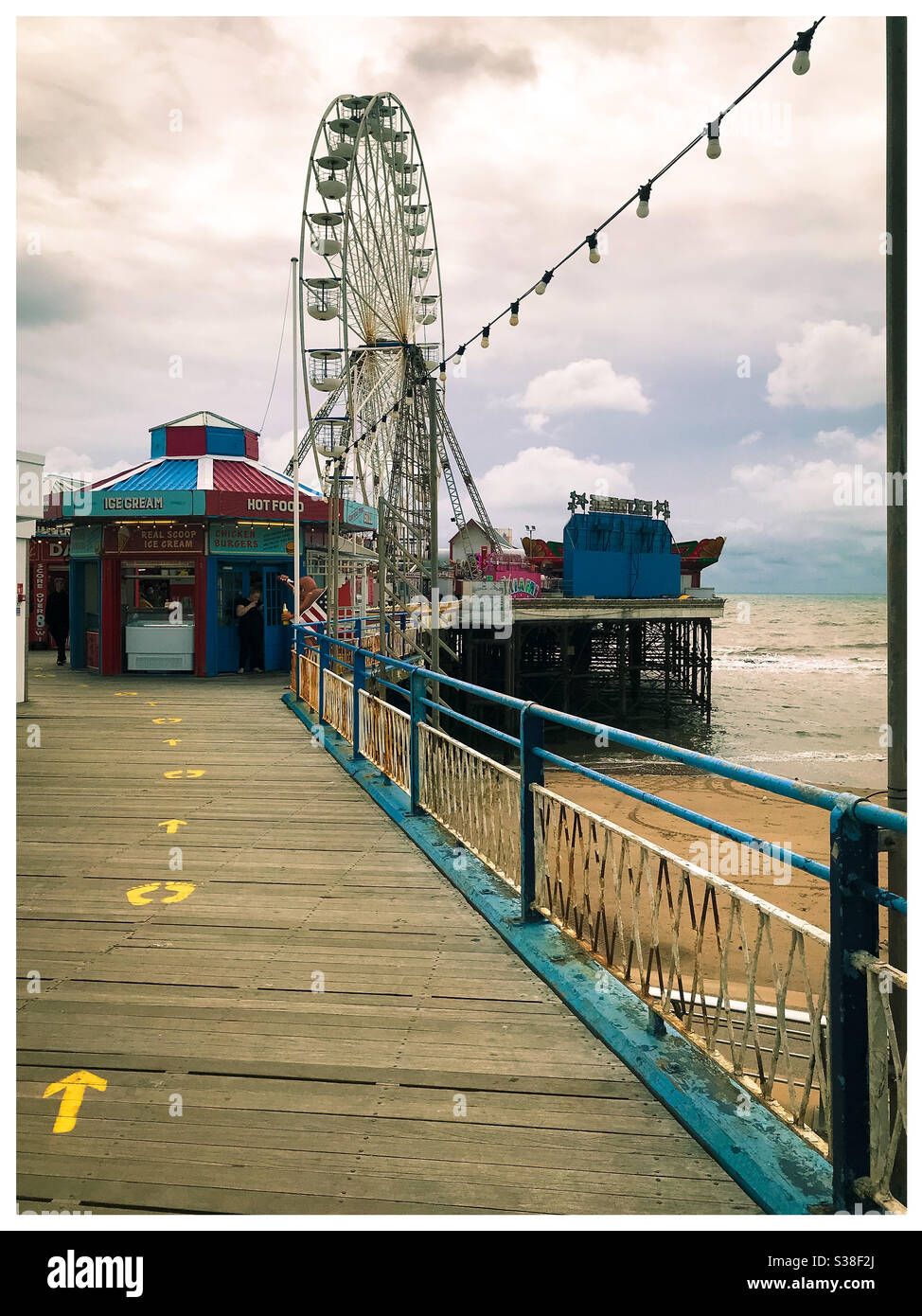 Zentraler Pier, Blackpool Stockfoto