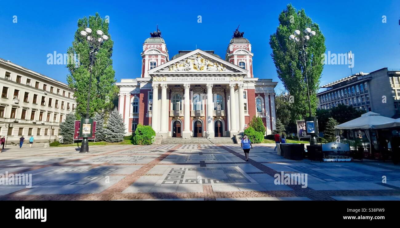 Das Ivan Vasov Nationaltheater in Sofia, Bulgarien. Stockfoto