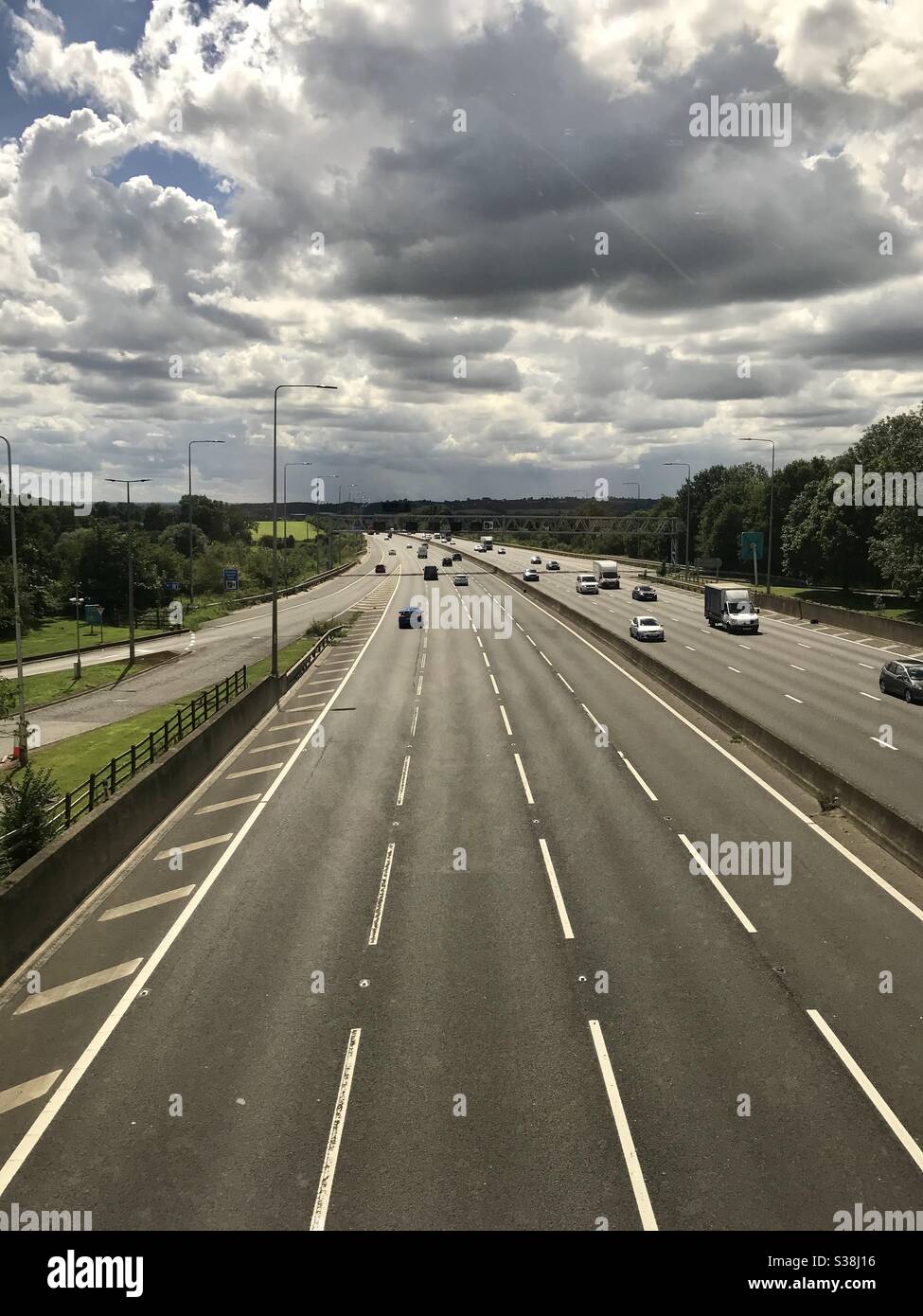 Autobahn M1 England Stockfoto