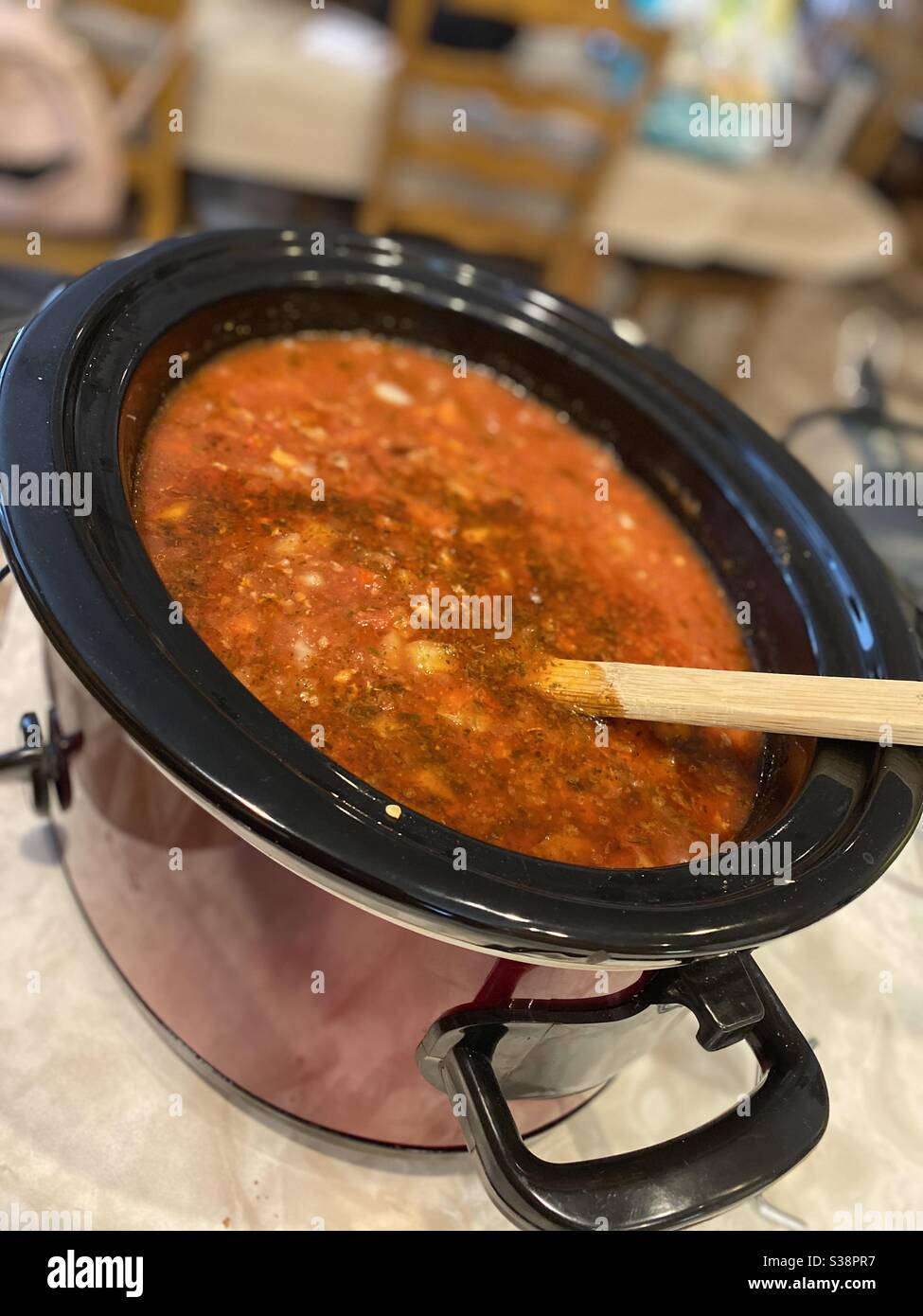 Lasagne-Suppe Stockfoto