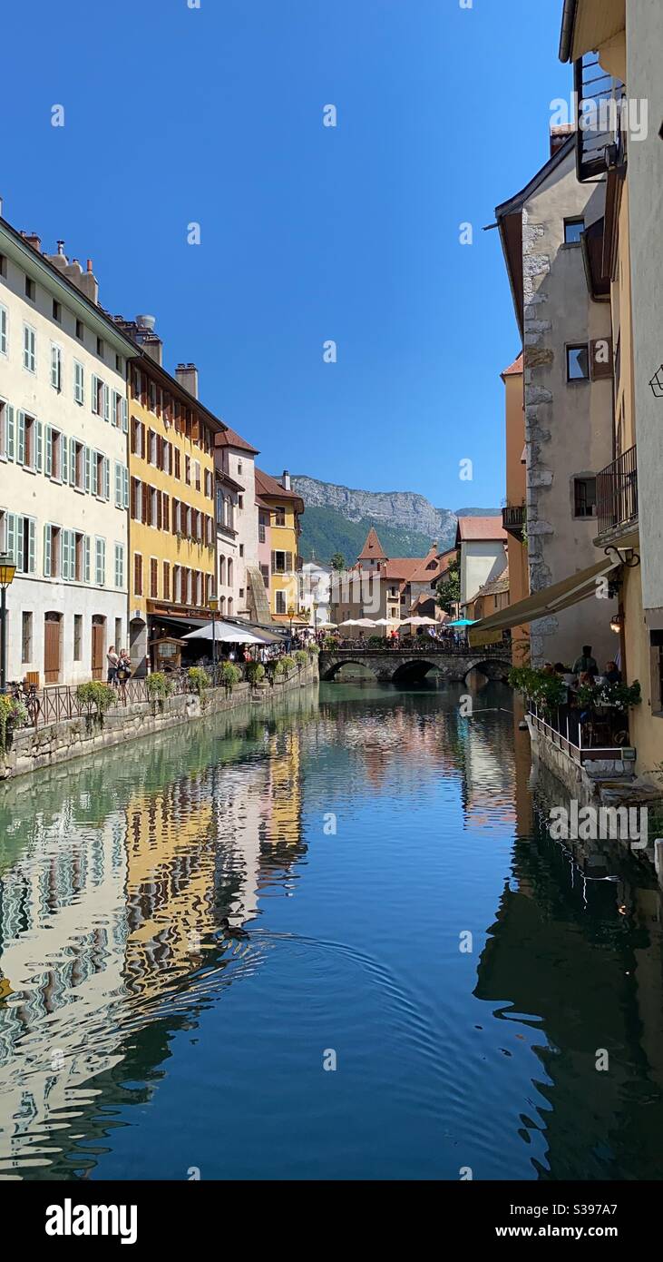 Annecy, vieille ville. Haute-Savoie, Frankreich Stockfoto