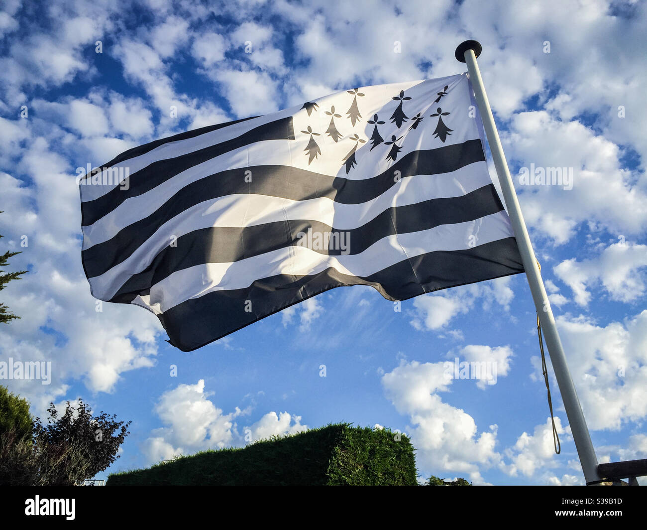 Die Flagge von Brittany Stockfoto